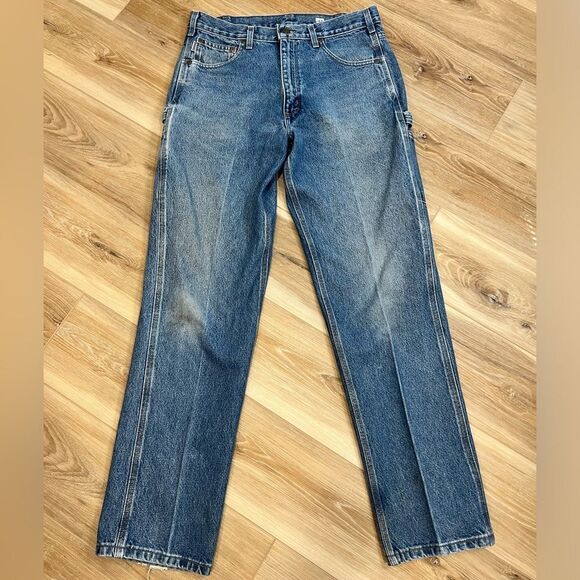 CARHARTT Men’s Cargo Jeans Relaxed Fit Size 34X34 - Picture 1 of 9